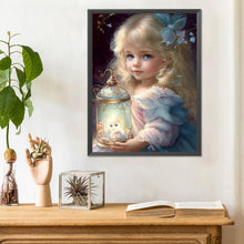 Load image into Gallery viewer, Diamond Painting - Full Round - cute pet girl (30*40CM)
