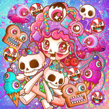 Load image into Gallery viewer, Diamond Painting - Full Round - pink hair girl (40*40CM)
