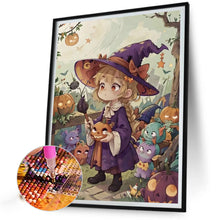 Load image into Gallery viewer, Diamond Painting - Full Round - little witch (40*50CM)
