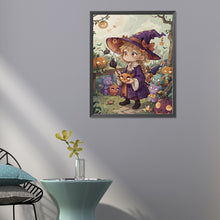 Load image into Gallery viewer, Diamond Painting - Full Round - little witch (40*50CM)
