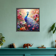 Load image into Gallery viewer, Diamond Painting - Full Round - flower peacock (30*30CM)
