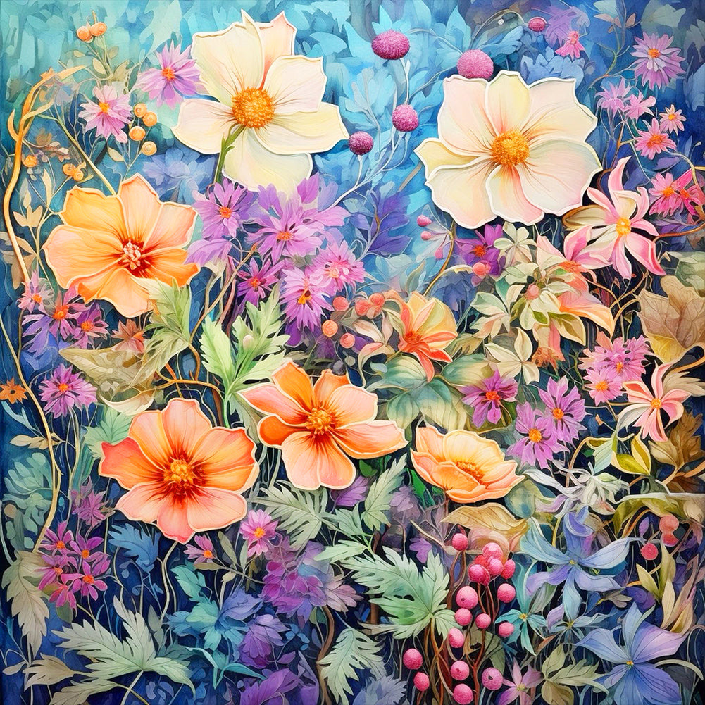 Diamond Painting - Full Round - flowers (30*30CM)