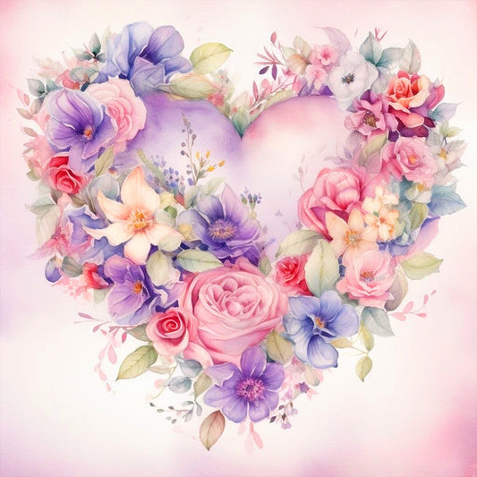 Diamond Painting - Full Round - love flower (30*30CM)