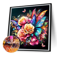 Load image into Gallery viewer, Diamond Painting - Full Round - flowers and butterflies (30*30CM)
