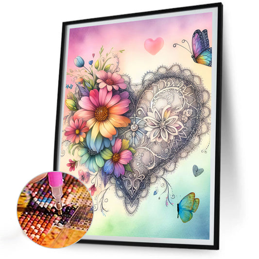 Diamond Painting - Full Round - love flower (30*40CM)