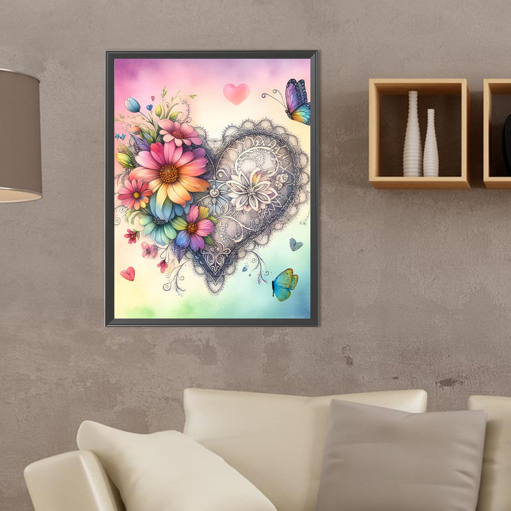 Diamond Painting - Full Round - love flower (30*40CM)