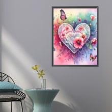 Load image into Gallery viewer, Diamond Painting - Full Round - Hearts and flowers (50*60CM)
