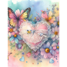 Load image into Gallery viewer, Diamond Painting - Full Round - Hearts and butterflies (50*60CM)
