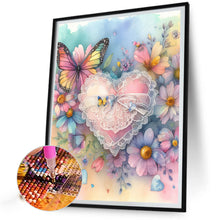 Load image into Gallery viewer, Diamond Painting - Full Round - Hearts and butterflies (50*60CM)
