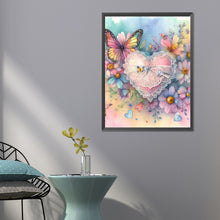 Load image into Gallery viewer, Diamond Painting - Full Round - Hearts and butterflies (50*60CM)
