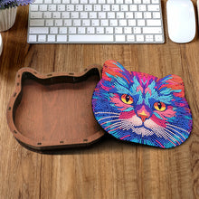 Load image into Gallery viewer, Wood Diamond Painting Jewelry Box Kit for Rings Necklace Organizer (Cat Head)
