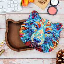 Load image into Gallery viewer, Wood Diamond Painting Jewelry Box Kit for Rings Necklace Organizer (Wolf Head)
