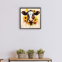 Load image into Gallery viewer, Diamond Painting - Full Round - sunflower cow (30*30CM)
