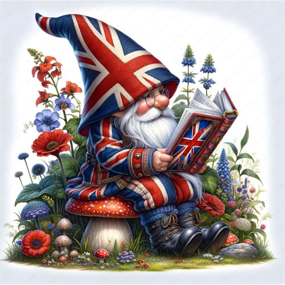 Diamond Painting - Full Round - garden gnome (30*30CM)