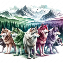 Load image into Gallery viewer, Diamond Painting - Full Round - wolf pack (40*40CM)
