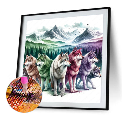 Diamond Painting - Full Round - wolf pack (40*40CM)