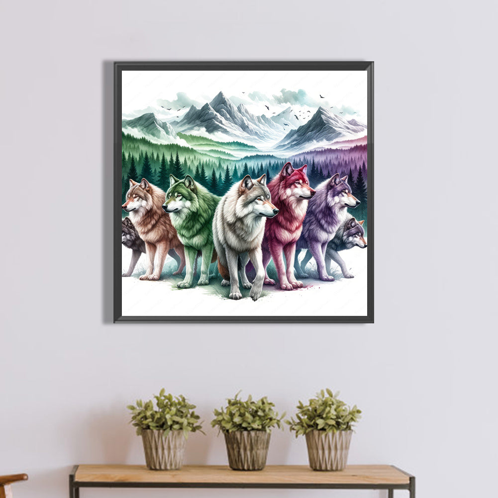 Diamond Painting - Full Round - wolf pack (40*40CM)