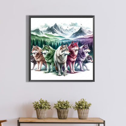 Diamond Painting - Full Round - wolf pack (40*40CM)