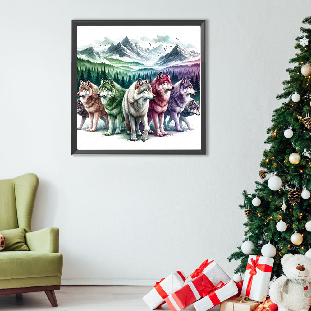 Diamond Painting - Full Round - wolf pack (40*40CM)