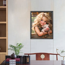 Load image into Gallery viewer, Diamond Painting - Full Round - sweet girl (40*50CM)
