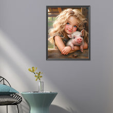 Load image into Gallery viewer, Diamond Painting - Full Round - sweet girl (40*50CM)
