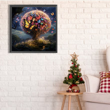 Load image into Gallery viewer, Diamond Painting - Full Square - butterfly tree (40*40CM)
