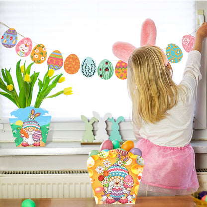 4 Pcs Diamond Painting Easter Boxes Butterfly Sticker for Kids Easter Containers