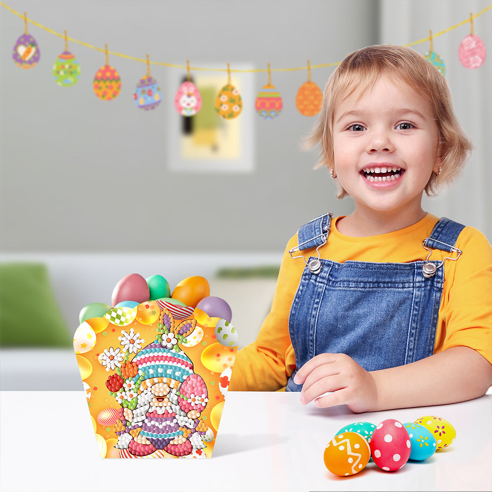 4 Pcs Diamond Painting Easter Boxes Butterfly Sticker for Kids Easter Containers