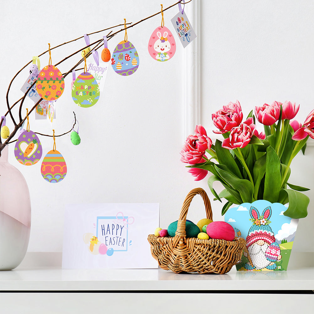 4 Pcs Diamond Painting Easter Boxes Butterfly Sticker for Kids Easter Containers