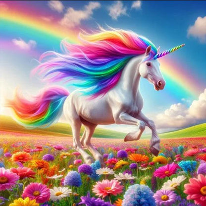Diamond Painting - Full Round - garden unicorn (30*30CM)