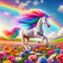 Load image into Gallery viewer, Diamond Painting - Full Round - garden unicorn (30*30CM)
