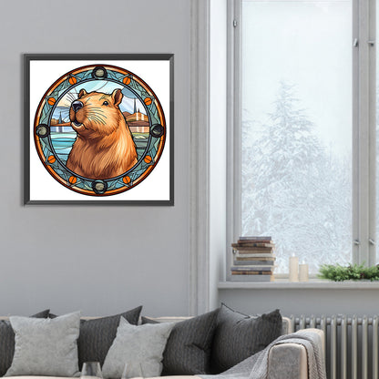 Diamond Painting - Full Round - capibala glass painting (30*30CM)
