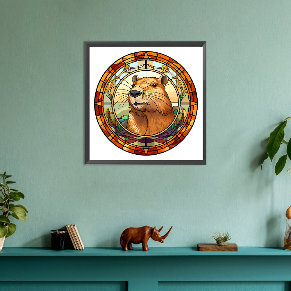 Diamond Painting - Full Round - capibala glass painting (30*30CM)
