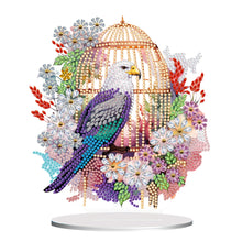 Load image into Gallery viewer, Acrylic Flowers Bird Cage Diamond Painting Tabletop Ornamen for Office Decor

