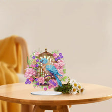 Load image into Gallery viewer, Acrylic Flowers Bird Cage Diamond Painting Tabletop Ornamen for Office Decor
