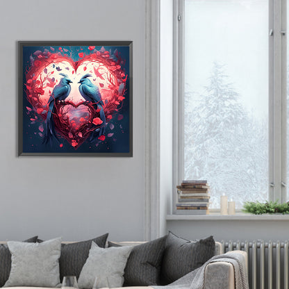 Diamond Painting - Full Round - love for birds (30*30CM)
