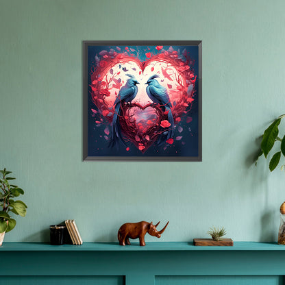 Diamond Painting - Full Round - love for birds (30*30CM)