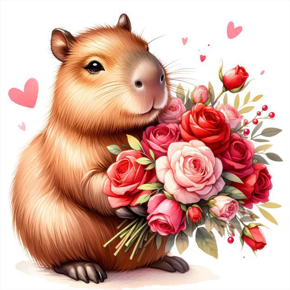 Diamond Painting - Full Round - capybara capybara (30*30CM)