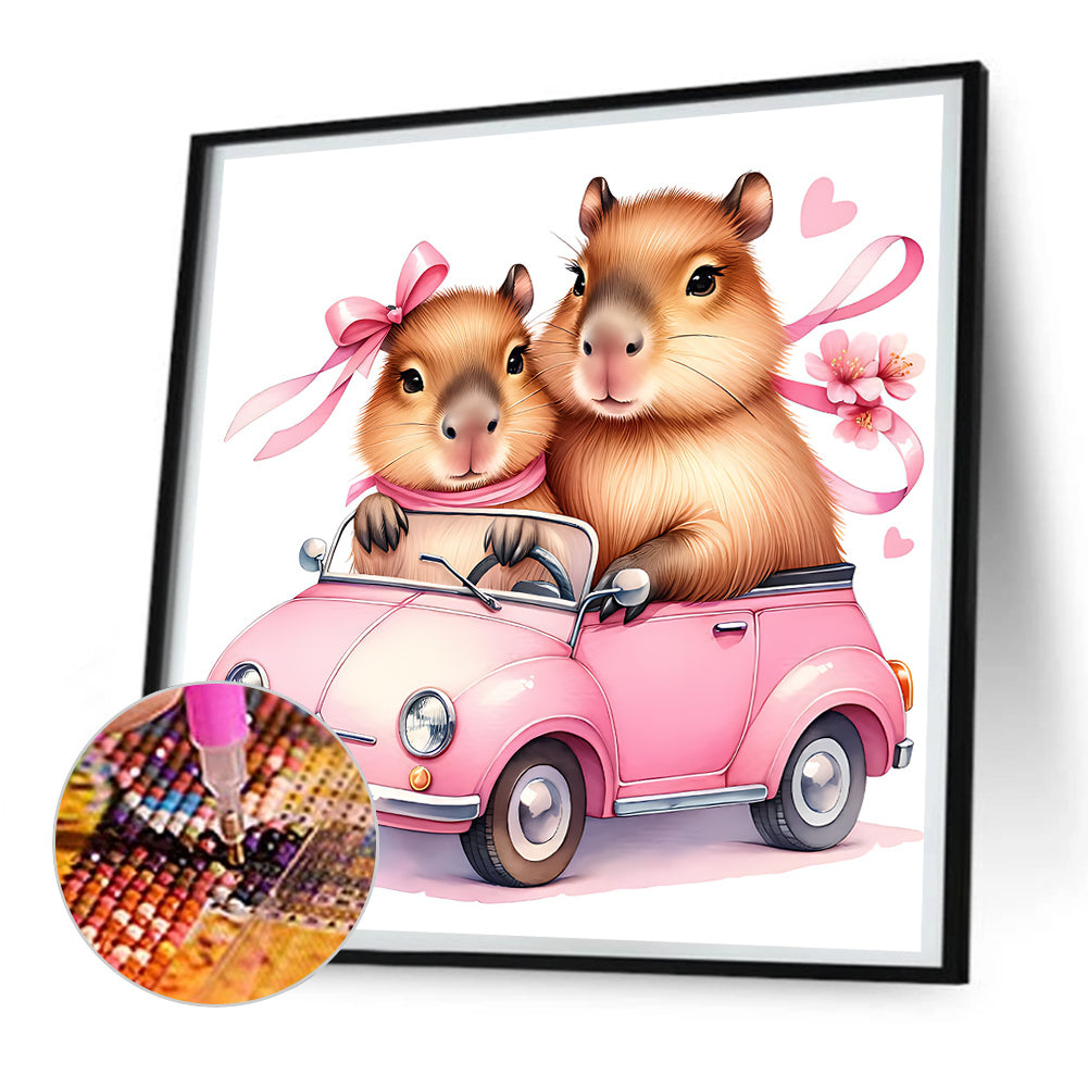 Diamond Painting - Full Round - capybara capybara (30*30CM)