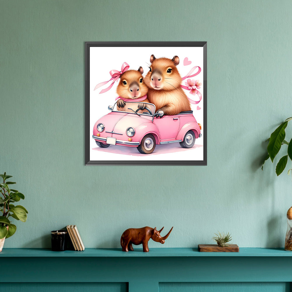 Diamond Painting - Full Round - capybara capybara (30*30CM)