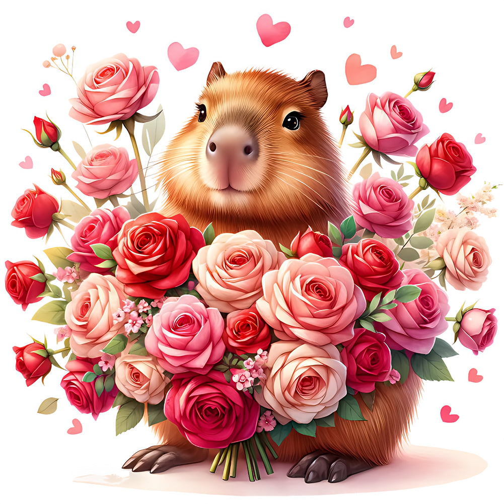 Diamond Painting - Full Round - capybara capybara (30*30CM)