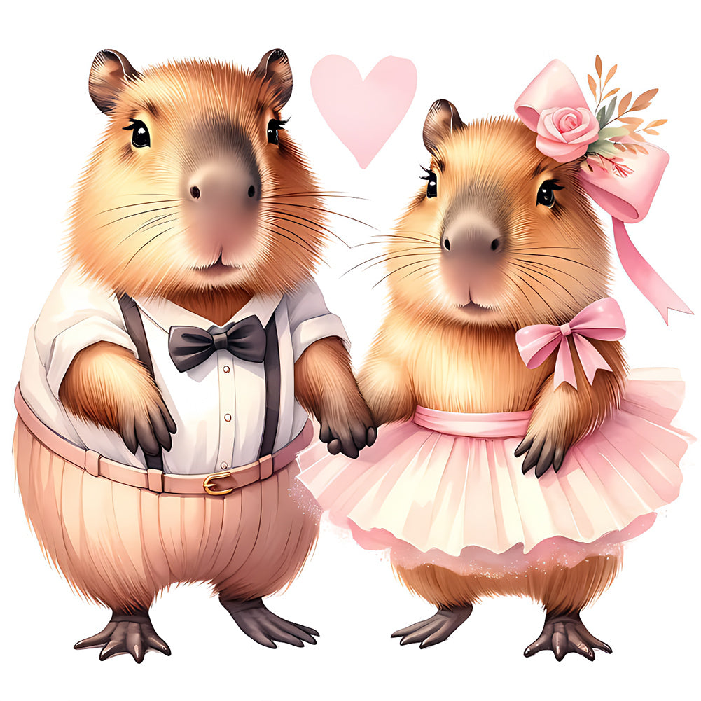 Diamond Painting - Full Round - capybara capybara (30*30CM)
