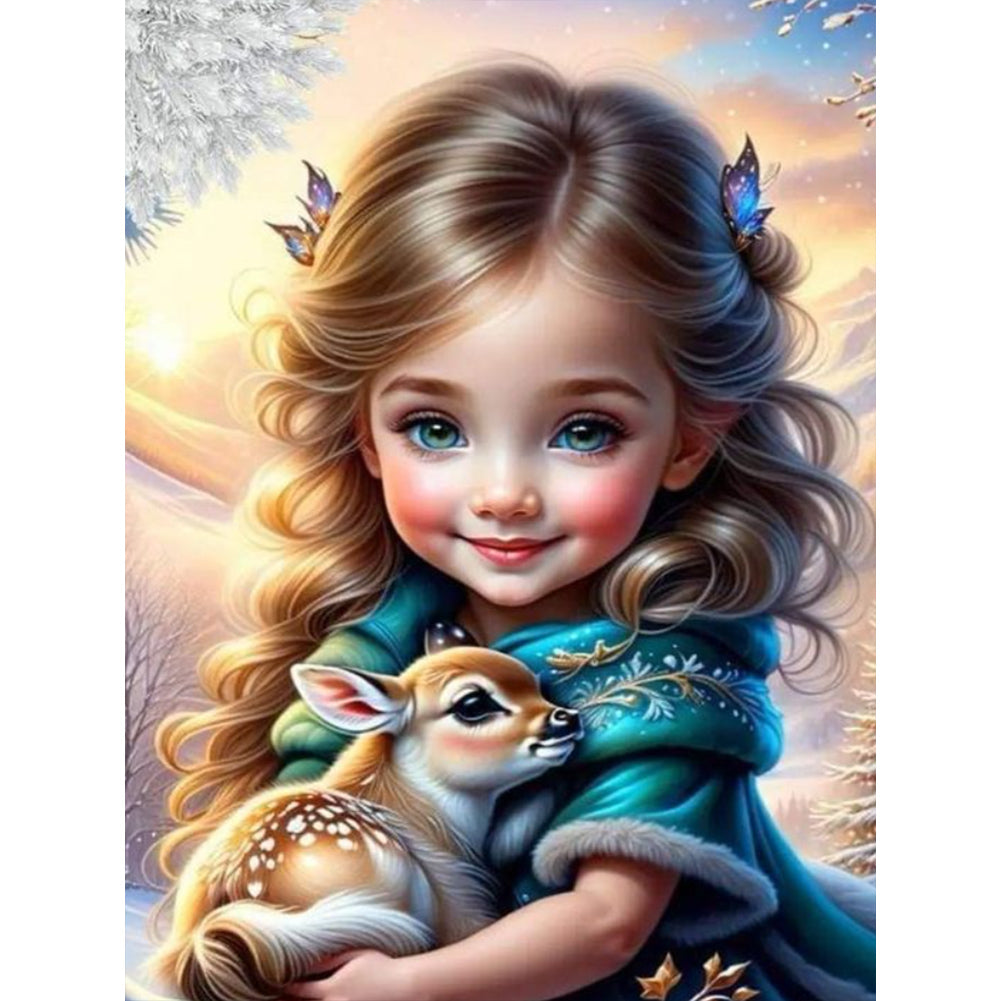Diamond Painting - Full Round - sweet girl (30*40CM)