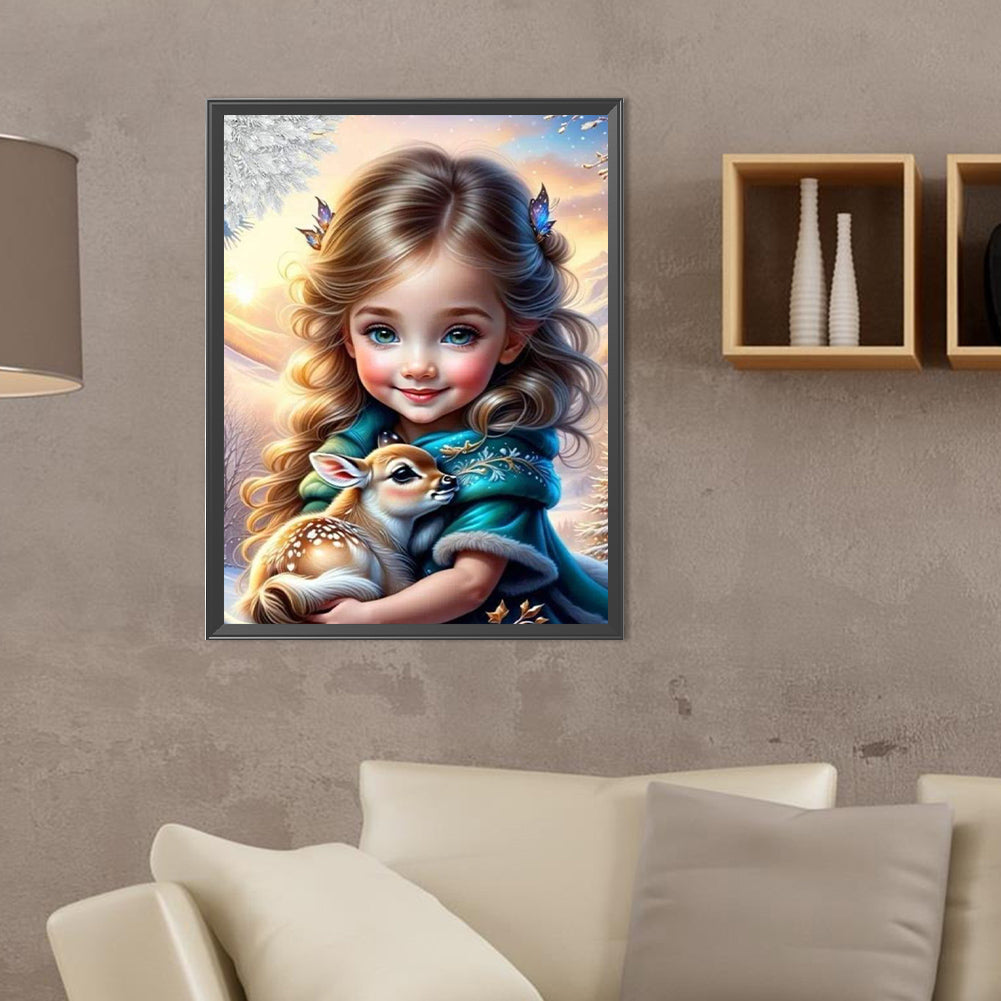 Diamond Painting - Full Round - sweet girl (30*40CM)