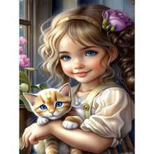 Load image into Gallery viewer, Diamond Painting - Full Round - sweet girl (30*40CM)
