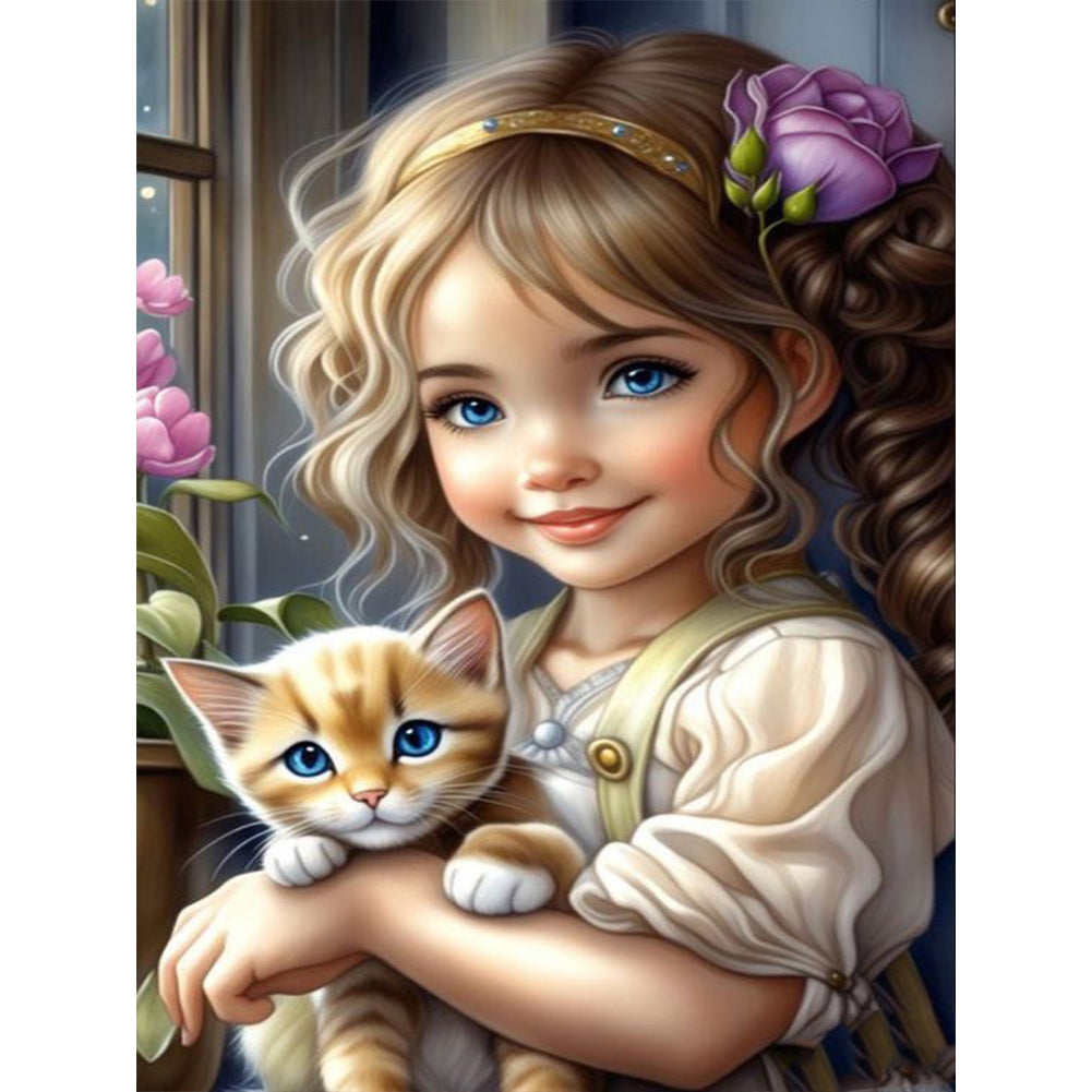 Diamond Painting - Full Round - sweet girl (30*40CM)