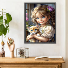 Load image into Gallery viewer, Diamond Painting - Full Round - sweet girl (30*40CM)
