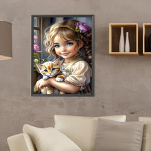 Load image into Gallery viewer, Diamond Painting - Full Round - sweet girl (30*40CM)
