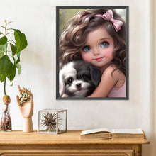 Load image into Gallery viewer, Diamond Painting - Full Round - sweet girl (30*40CM)

