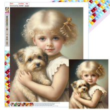 Load image into Gallery viewer, Diamond Painting - Full Square - cute pet girl (40*50CM)
